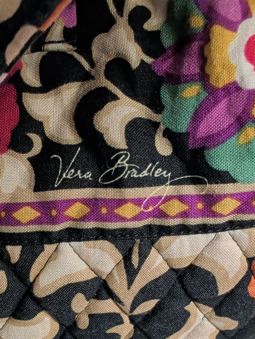 Vera Bradley Quilted Tote Bag Retired Print